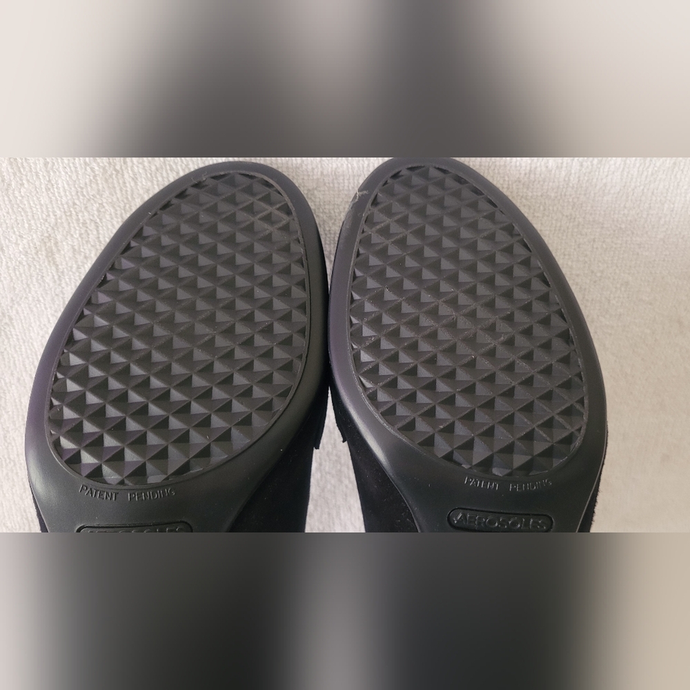 AEROSOLES Slipon, Size 8, Suede Black, Bling (4) - Picture 7 of 8